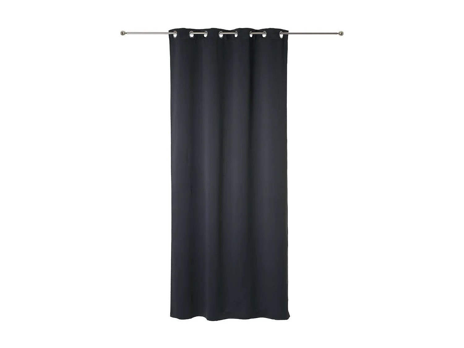 Lot de 2 Rideaux Occultants Gris foncé 135 x 240 cm