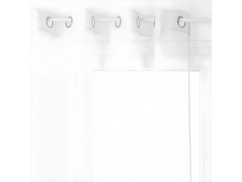 Voilage à œillets Blanc 135 x 240 cm