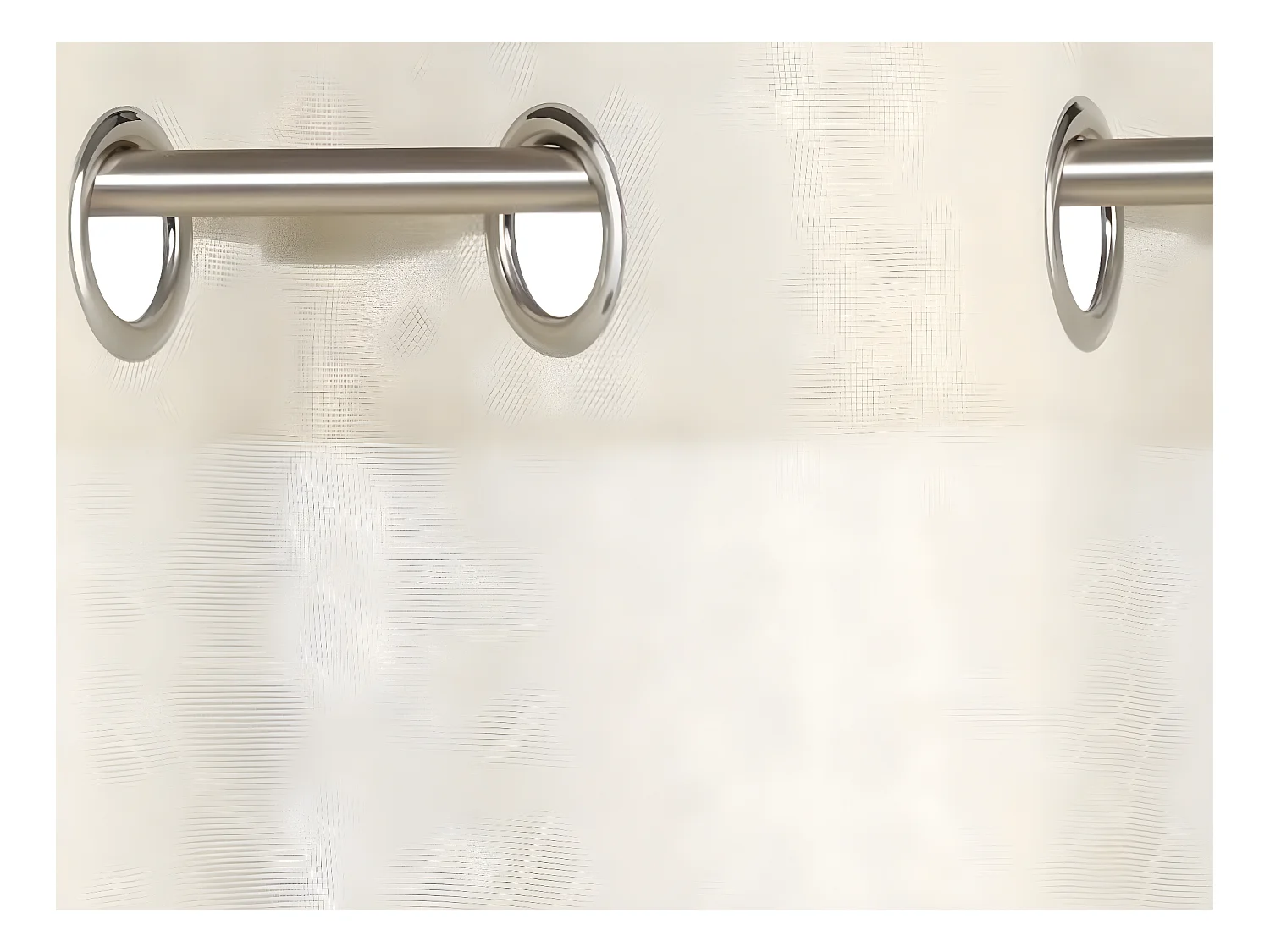 Rideau à œillets effet suédine Ivoire 140 x 260 cm