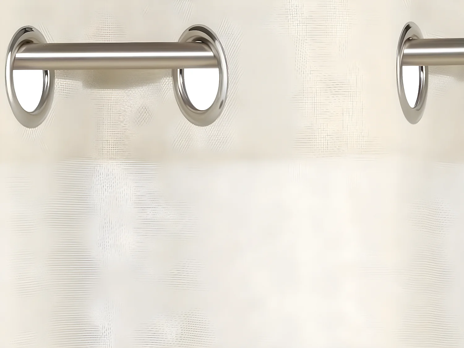 Rideau à œillets effet suédine Ivoire 140 x 260 cm