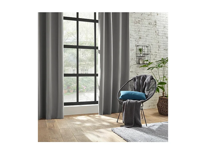 Rideau à œillets Occultant Gris Clair 140 x 260 cm