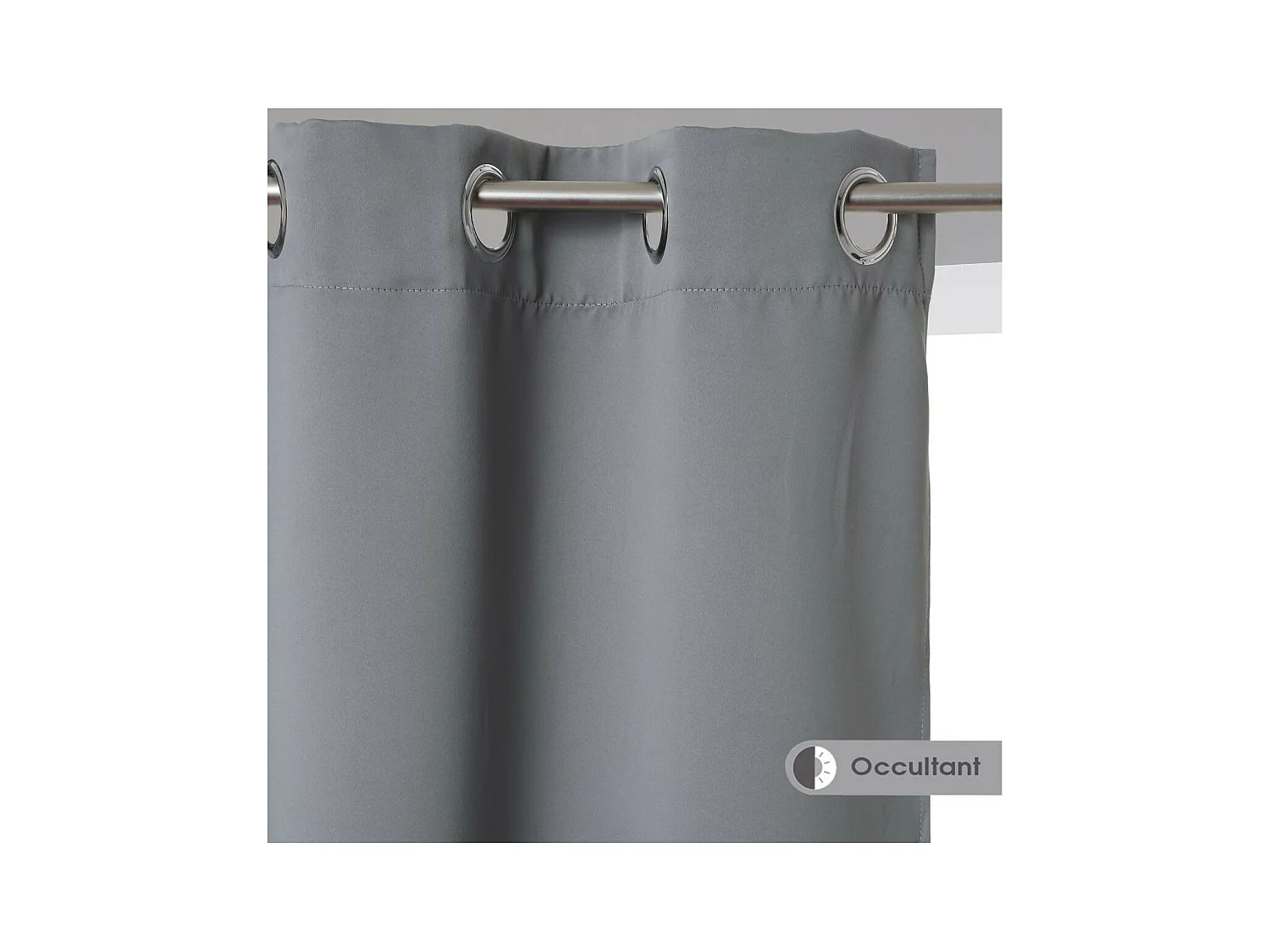 Rideau à œillets Occultant Gris Clair 140 x 260 cm
