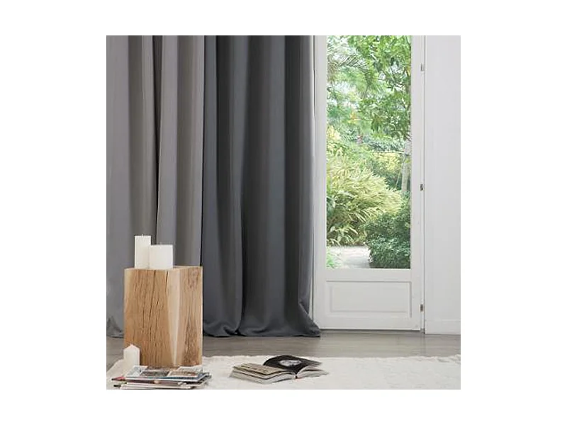 Rideau à œillets Occultant Gris Clair 140 x 260 cm