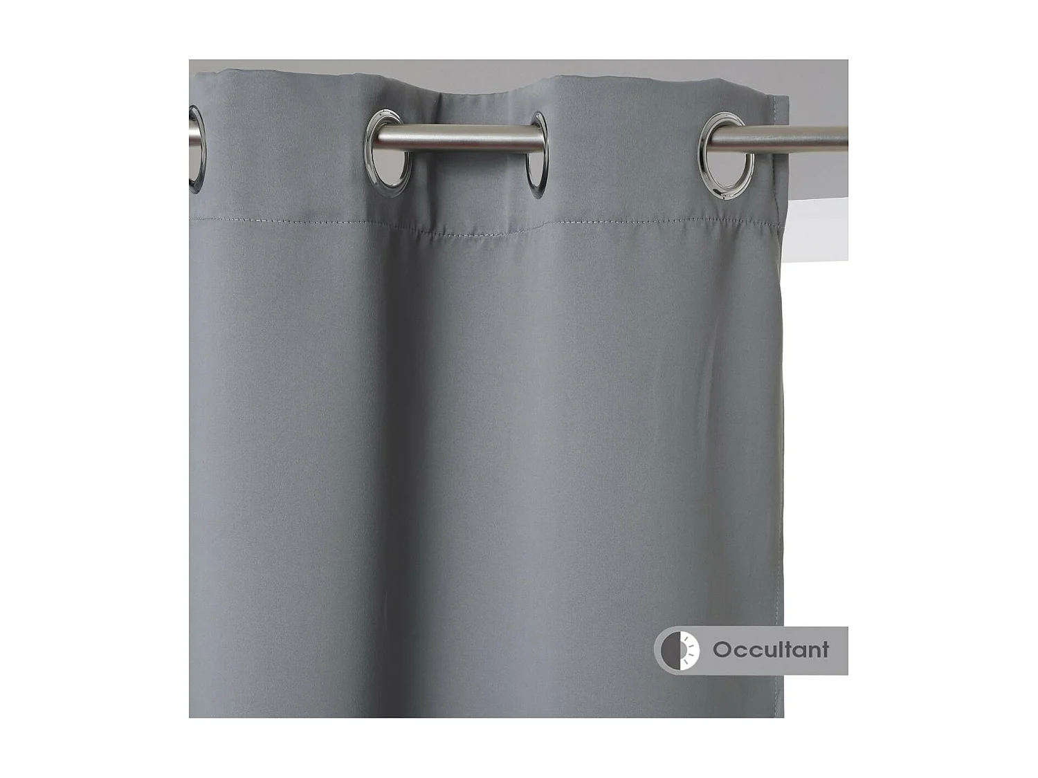Rideau à œillets Occultant Gris Clair 140 x 260 cm