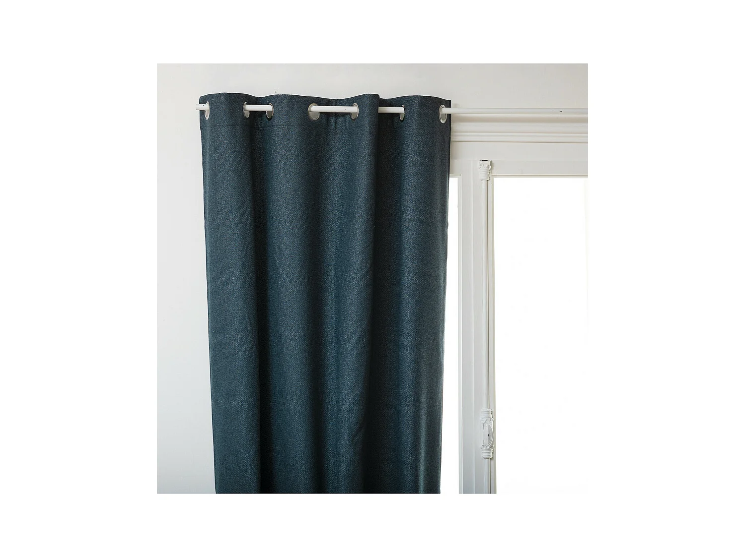 Rideau à œillets isolant et occultant Bleu Egéen 140 x 260 cm