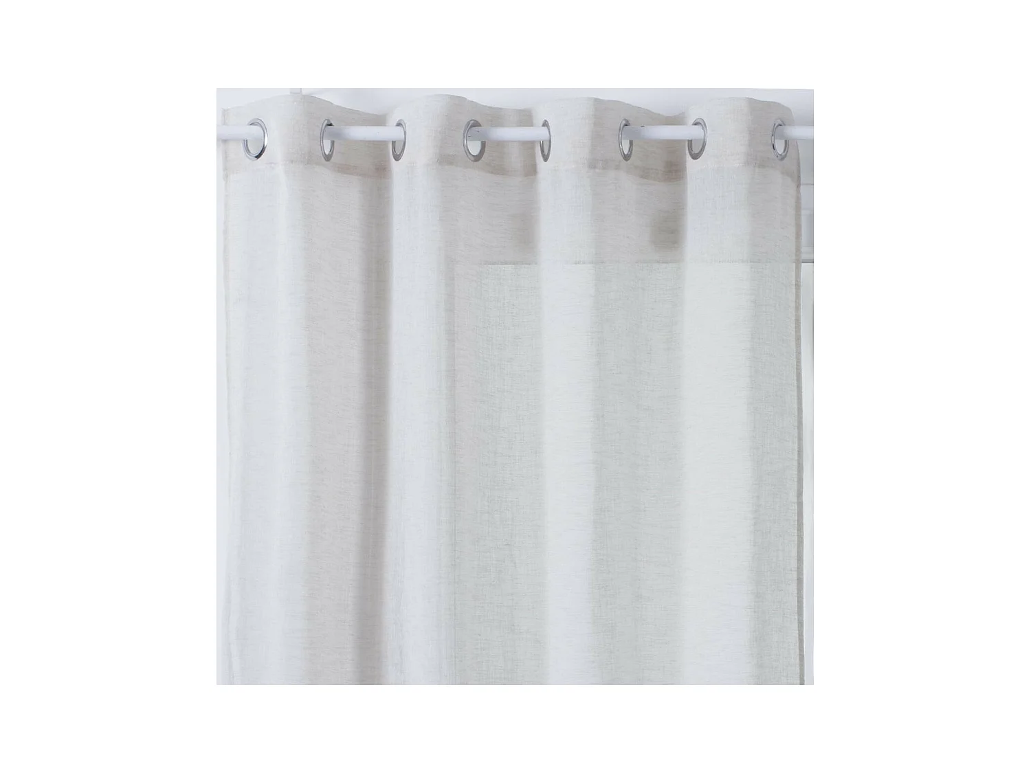 Voilage à œillets Beige Lin 140 x 240 cm