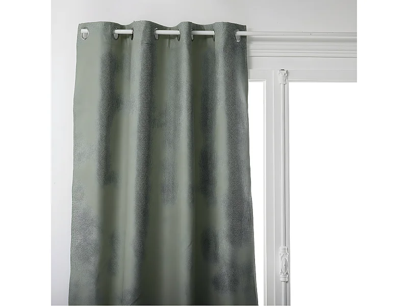 Rideau à œillets isolant et occultant Vert 140 x 260 cm