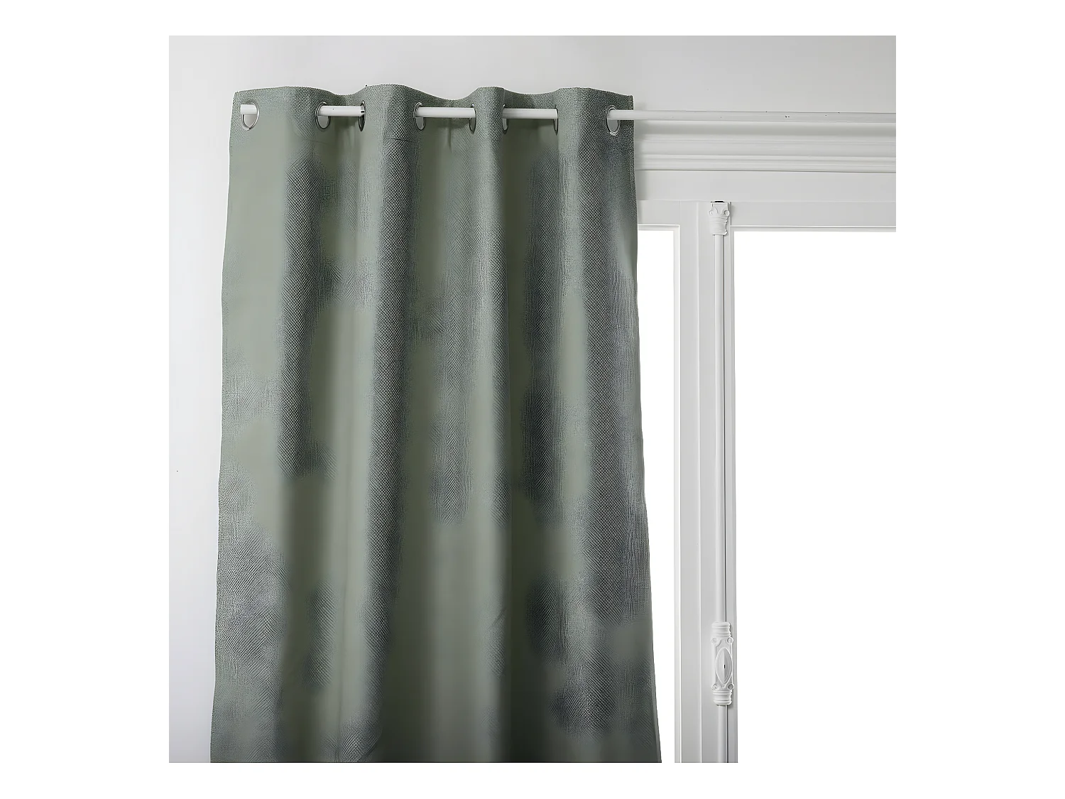 Rideau à œillets isolant et occultant Vert 140 x 260 cm