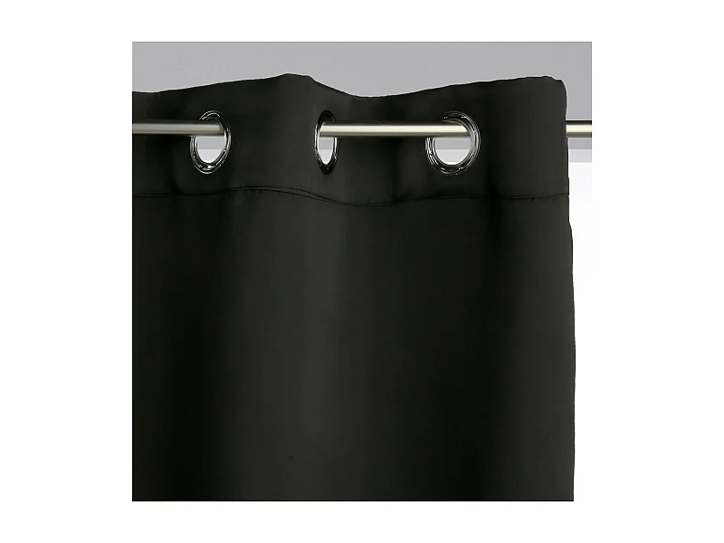Rideau à œillets Occultant Noir 140 x 260 cm