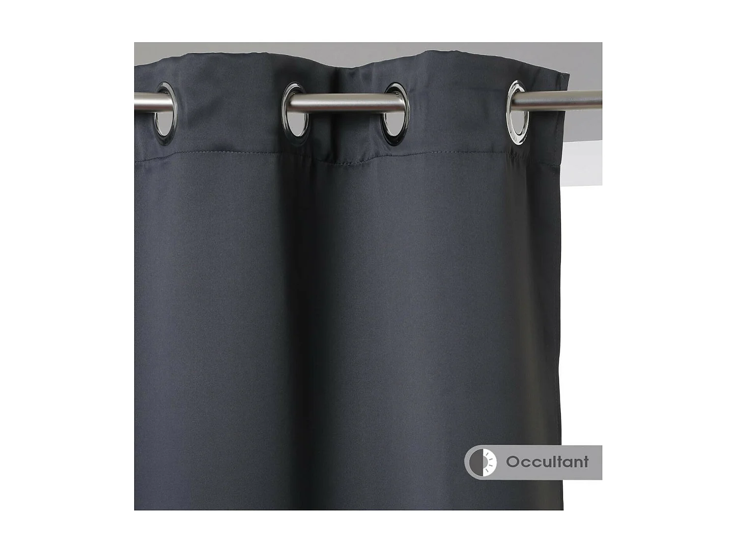 Cortina Atmosphera Gris oscuro Gris 260 x 140 cm