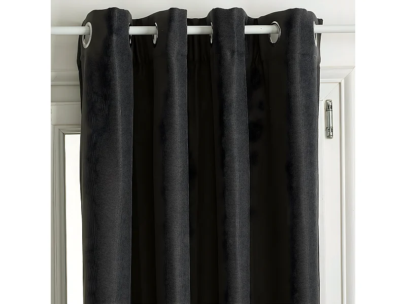 Rideau à œillets Isolant Gris foncé 140 x 260 cm