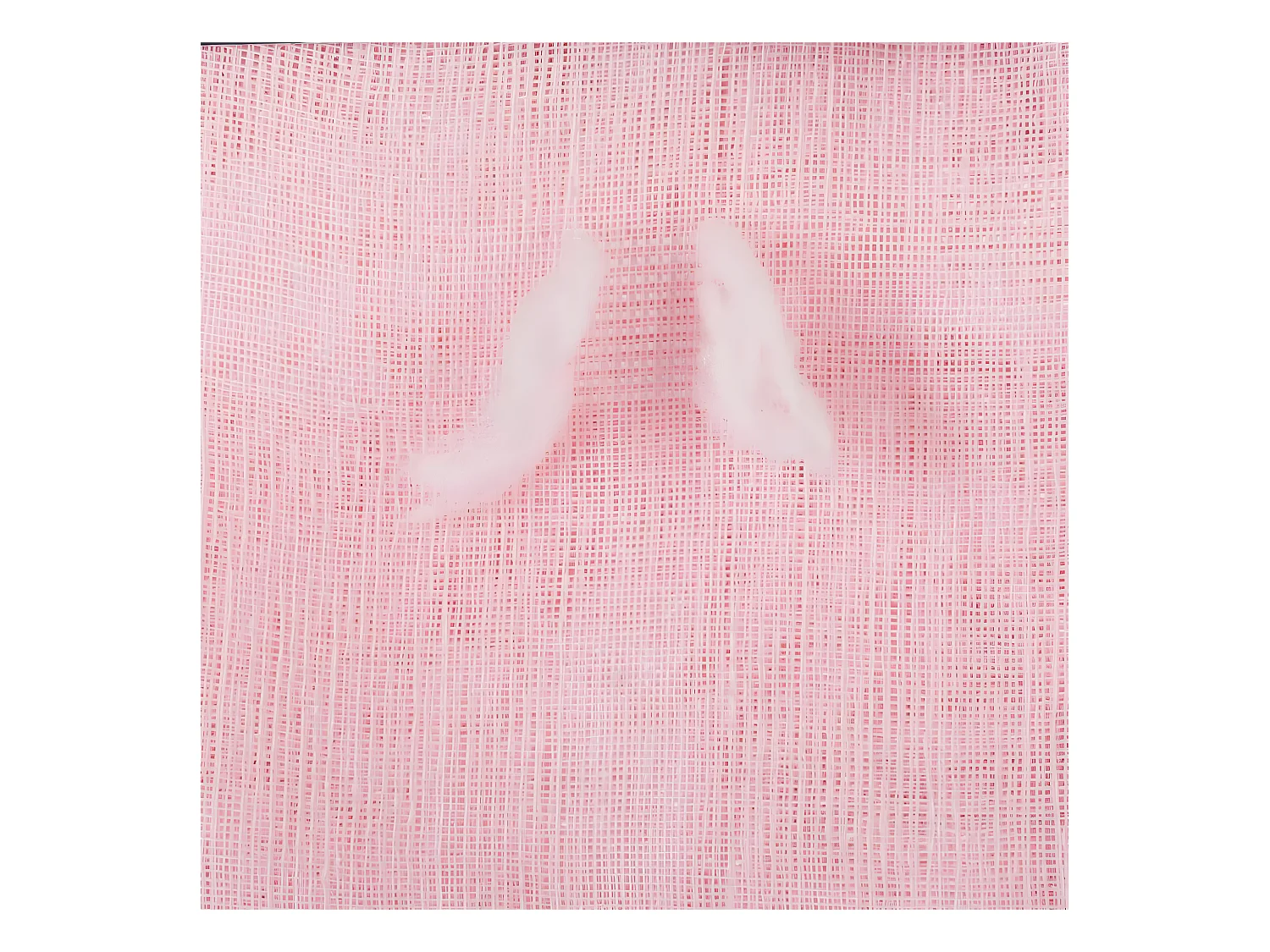 Voilage à œillets Rose motif petits pompons 140 x 240 cm