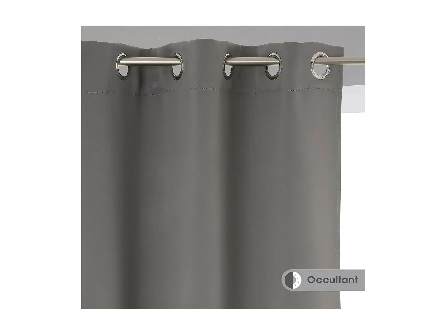 Lot de 2 Rideaux Occultants Gris 135 x 240 cm