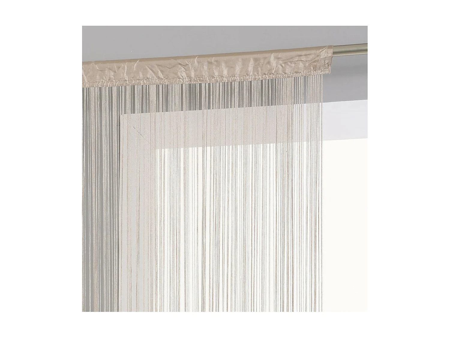 Rideau fil Beige Lin 90 x 200 cm densité optimale