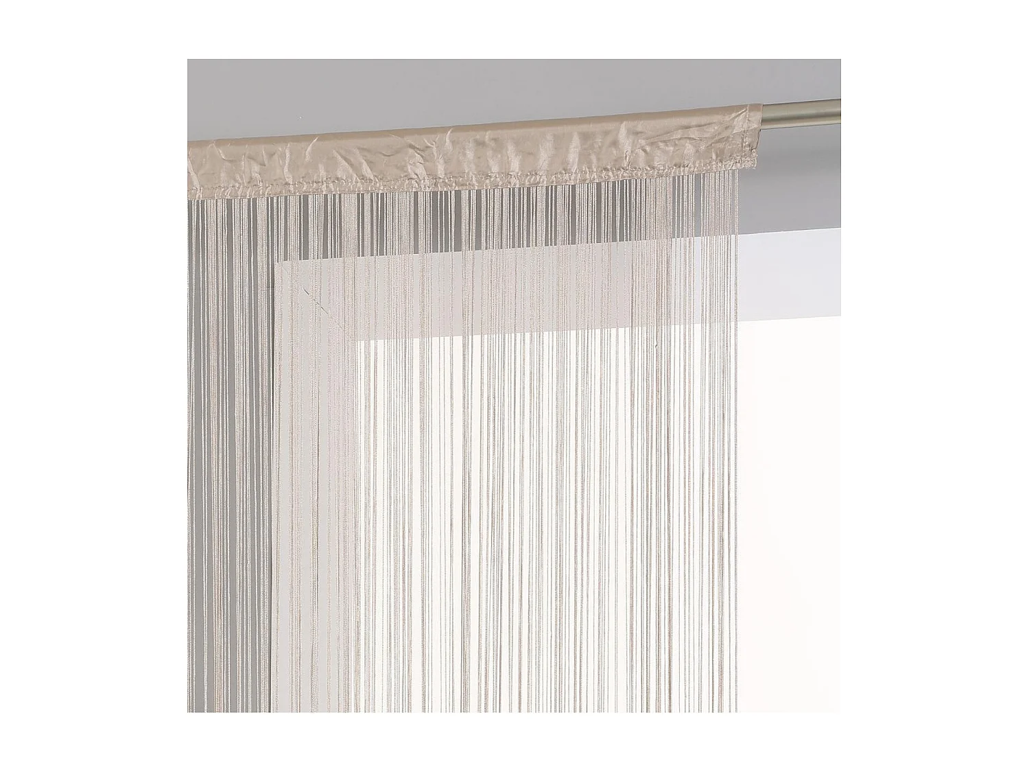 Rideau fil Beige Lin 90 x 200 cm densité optimale