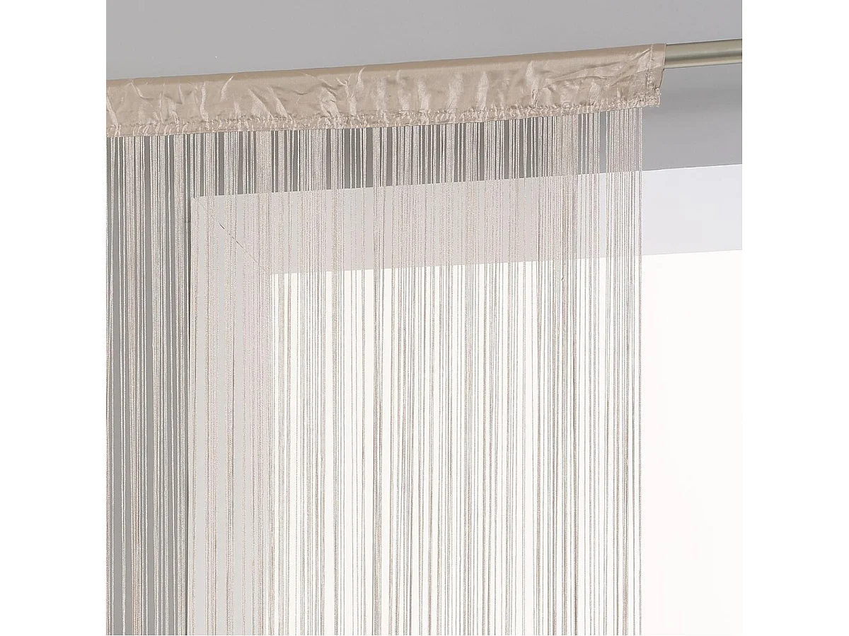 Rideau fil Beige Lin 90 x 200 cm densité optimale