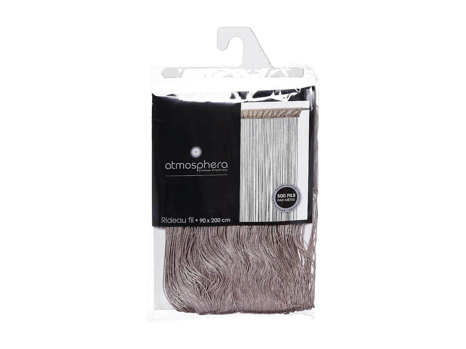 Rideau fil Beige Lin 90 x 200 cm densité optimale