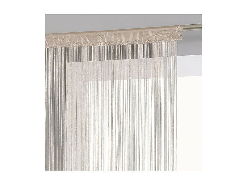 Rideau fil Beige Lin 90 x 200 cm densité optimale