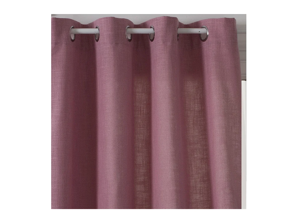 Rideau à œillets Tissu Vieux Rose 140 x 260 cm