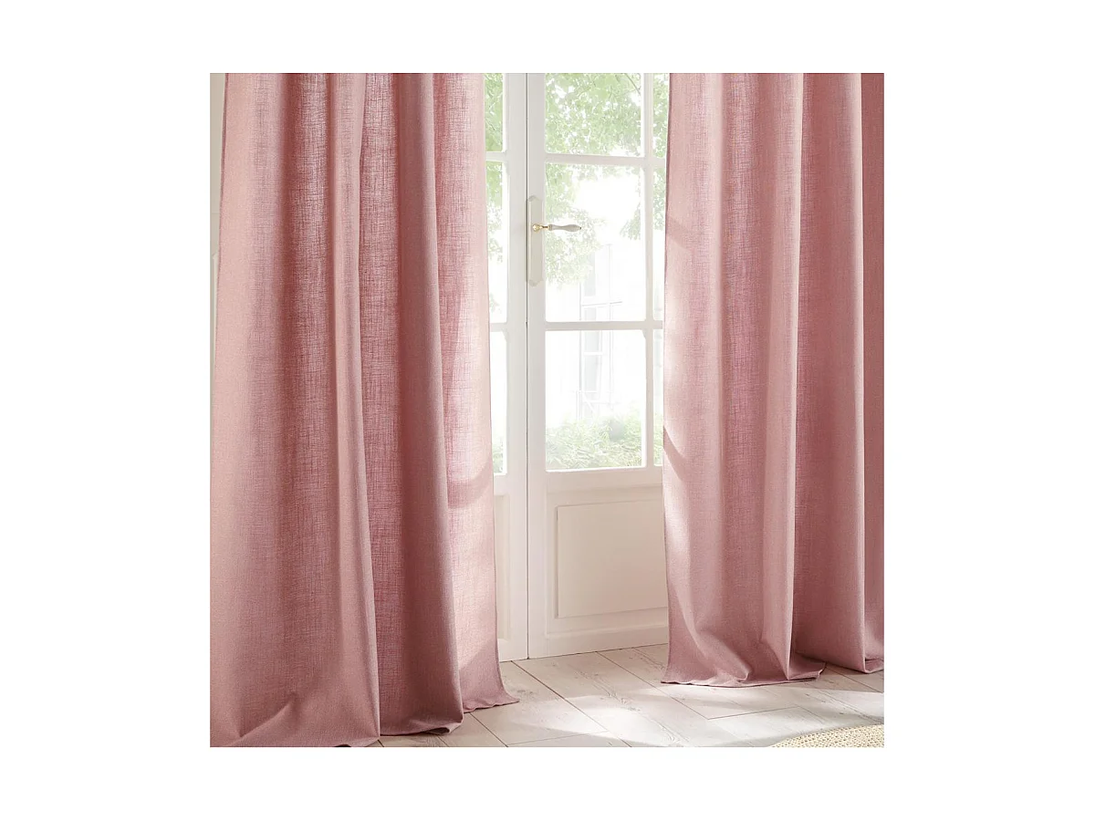 Rideau à œillets Tissu Vieux Rose 140 x 260 cm