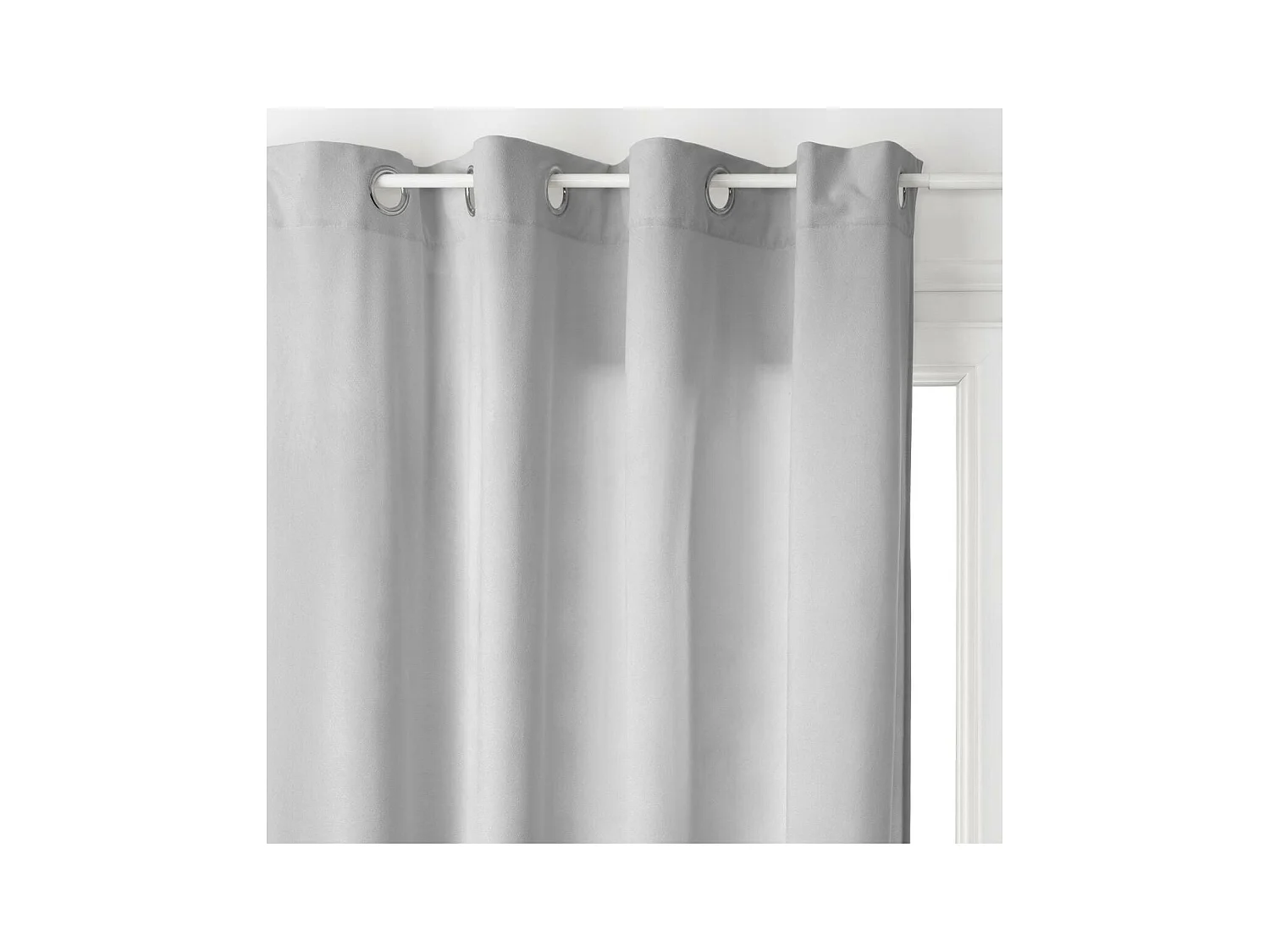 Rideau à œillets 140 x 260 cm Lilou Gris Clair
