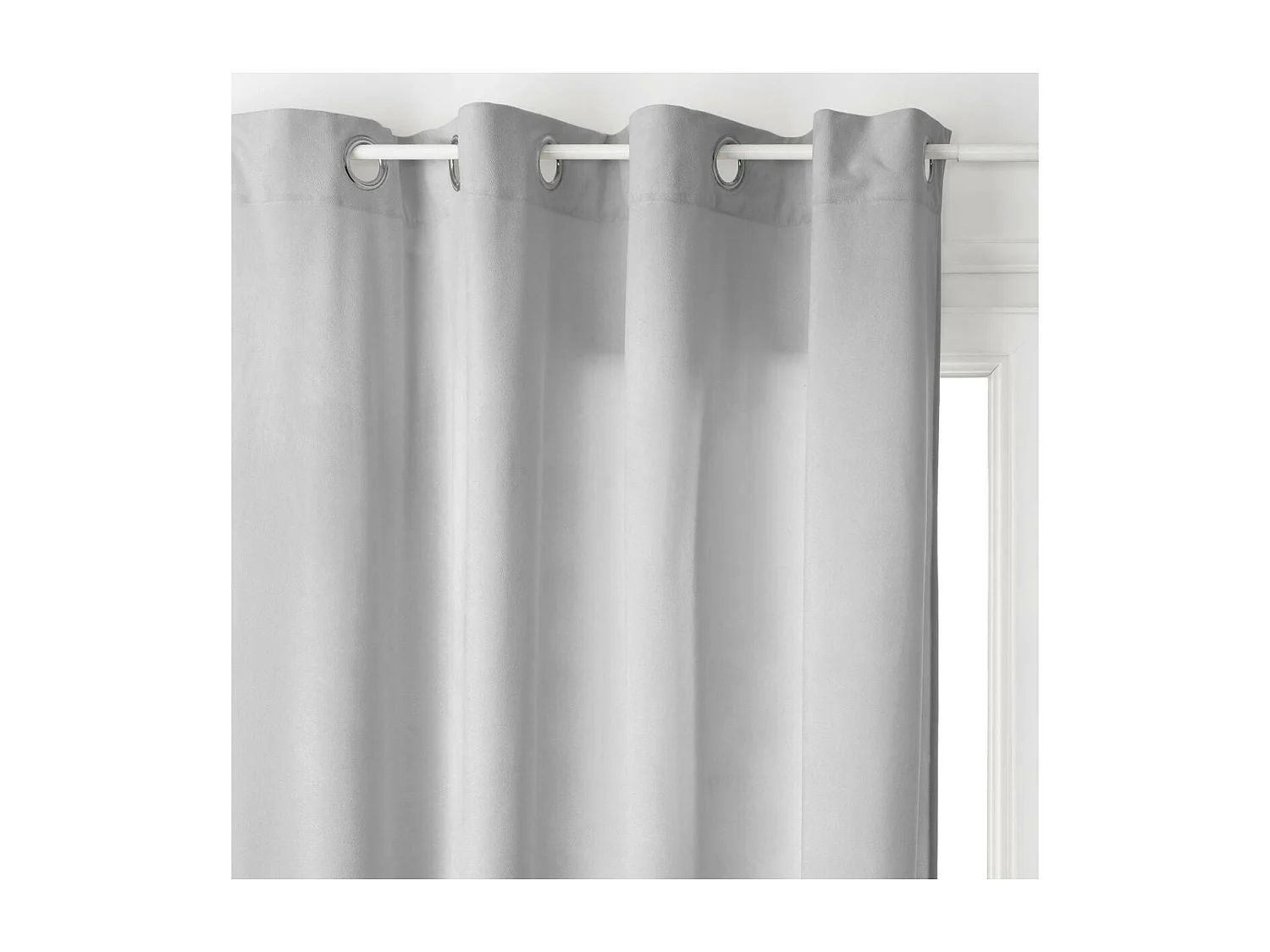 Rideau à œillets 140 x 260 cm Lilou Gris Clair