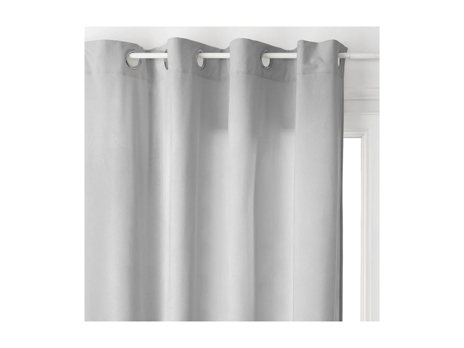 Rideau à œillets 140 x 260 cm Lilou Gris Clair
