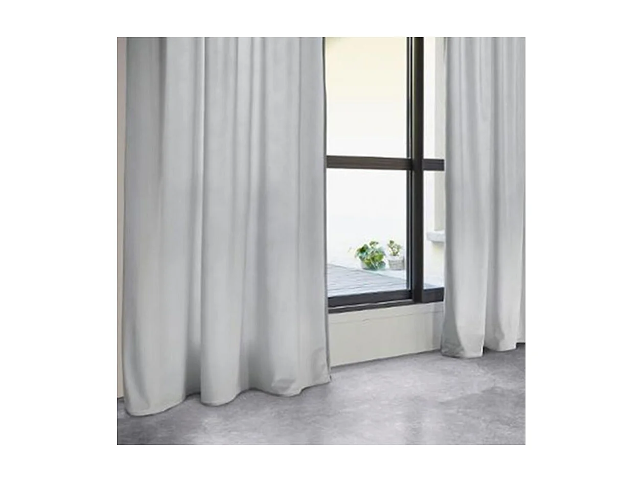 Rideau à œillets 140 x 260 cm Lilou Gris Clair