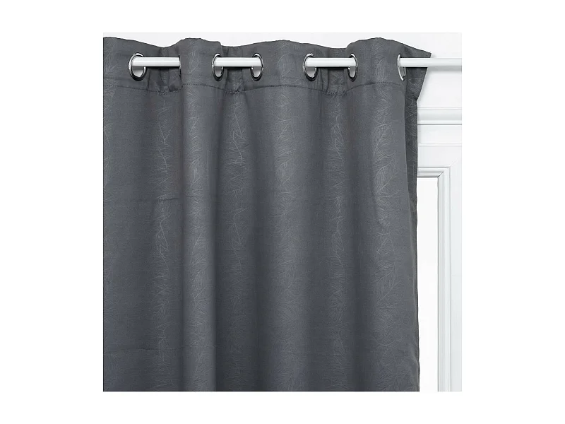 Cortina opaca con hojas de relieve 140 x 260 cm