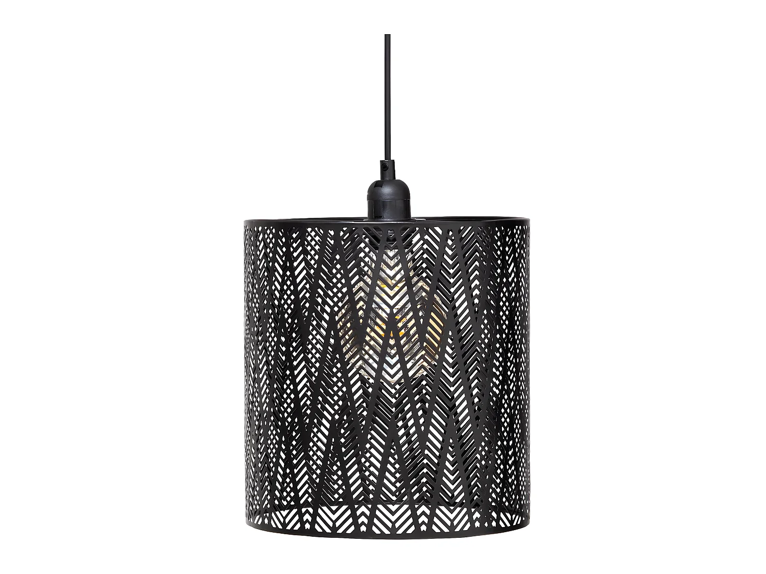 Luminaire Suspension en Métal Noir ajouré D 24,5 cm