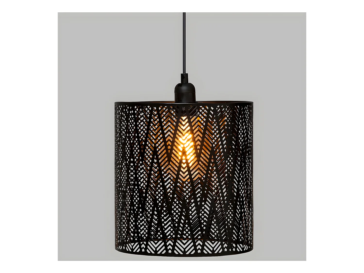 Luminaire Suspension en Métal Noir ajouré D 24,5 cm