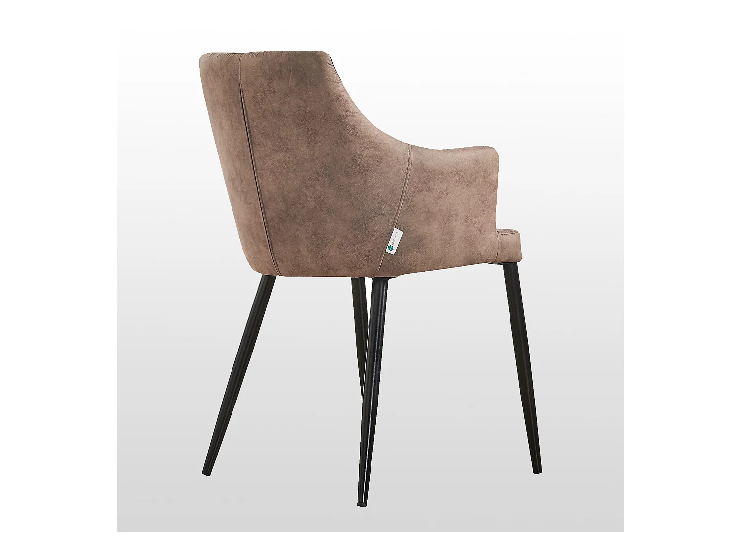 ZARAH - Lot de 4 Chaises Design en Simili Cuir - Rembourrée - Marron