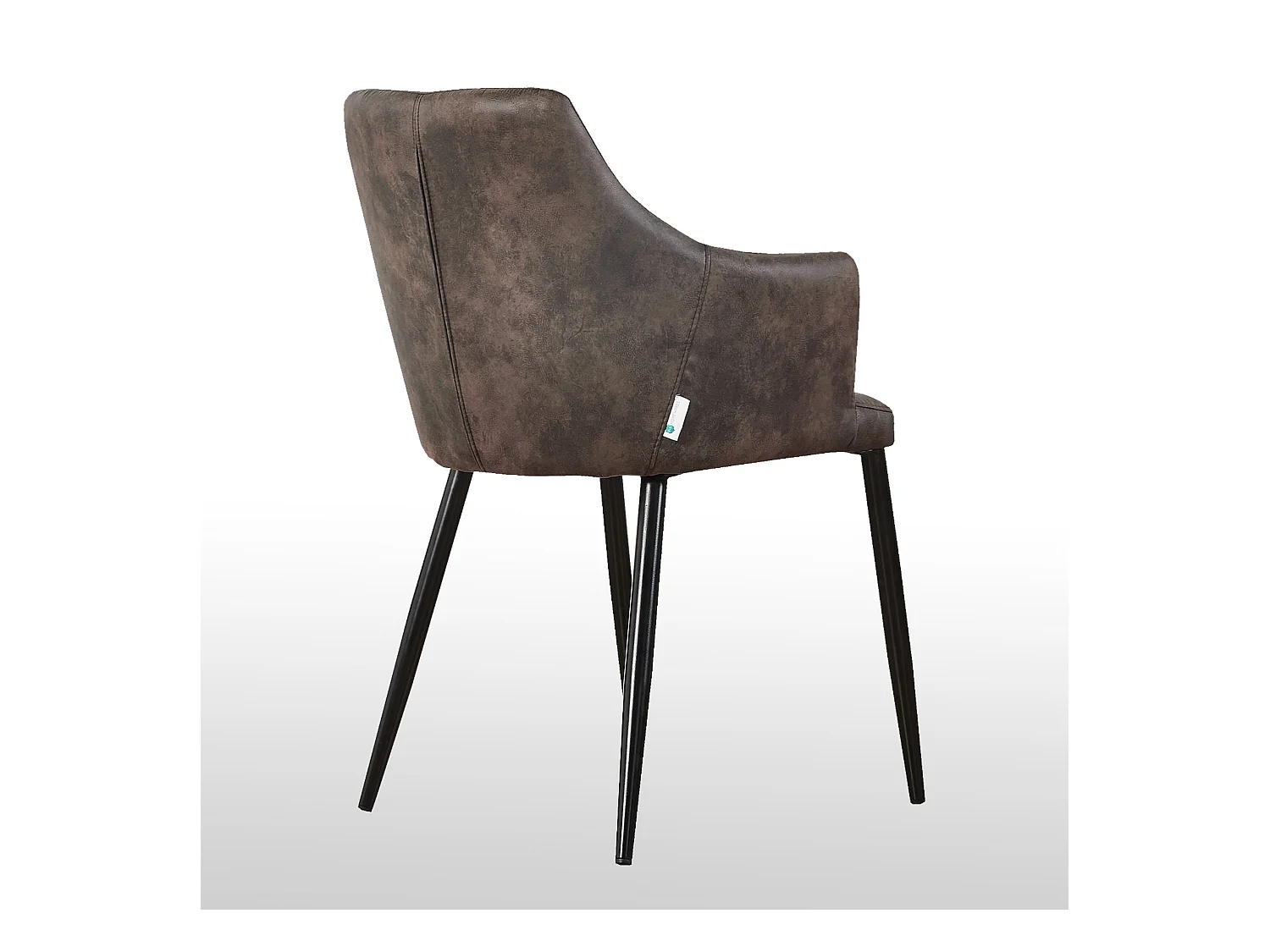 ZARAH - Lot de 4 Chaises Design en Simili Cuir - Rembourrée - Gris Foncé