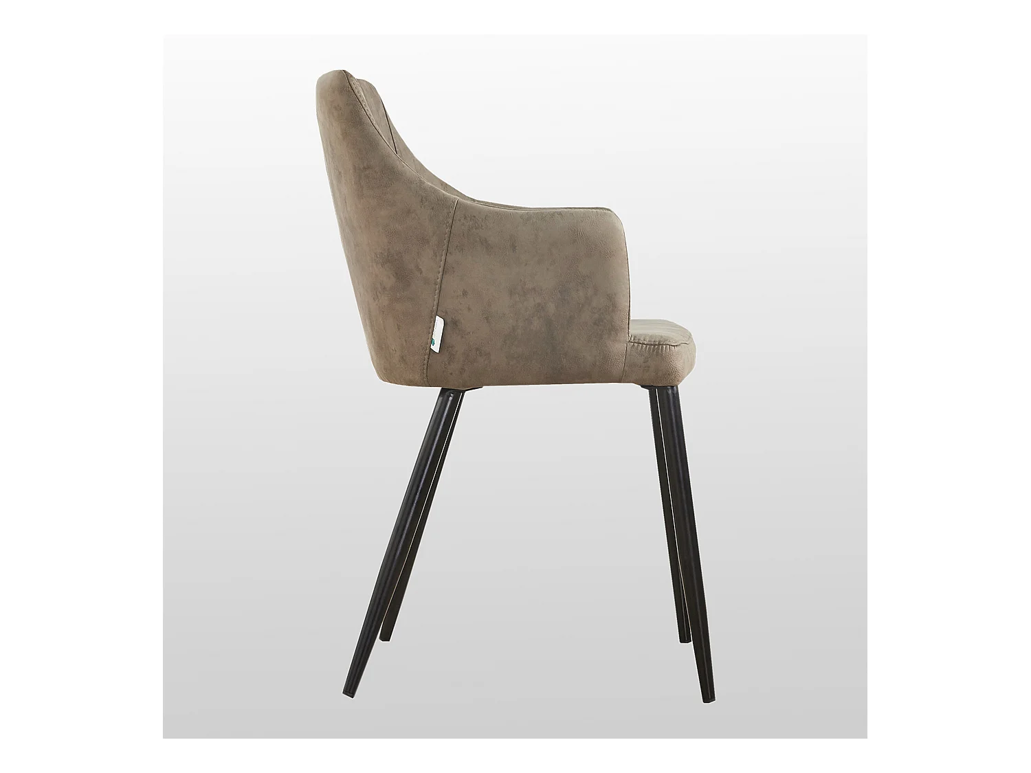 ZARAH - Lot de 2 Chaises Design en Simili Cuir - Rembourrée - Taupe