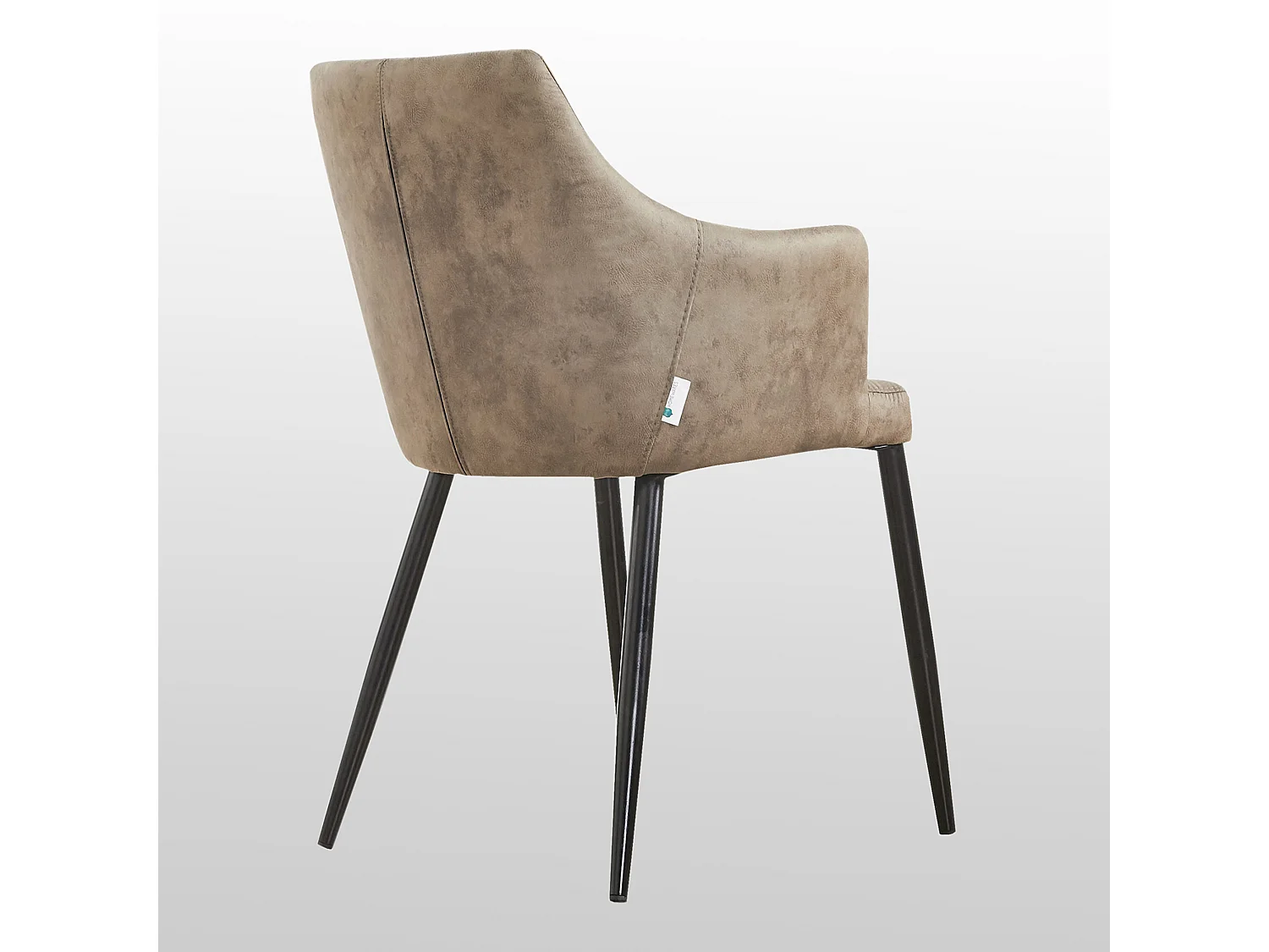 ZARAH - Lot de 2 Chaises Design en Simili Cuir - Rembourrée - Taupe
