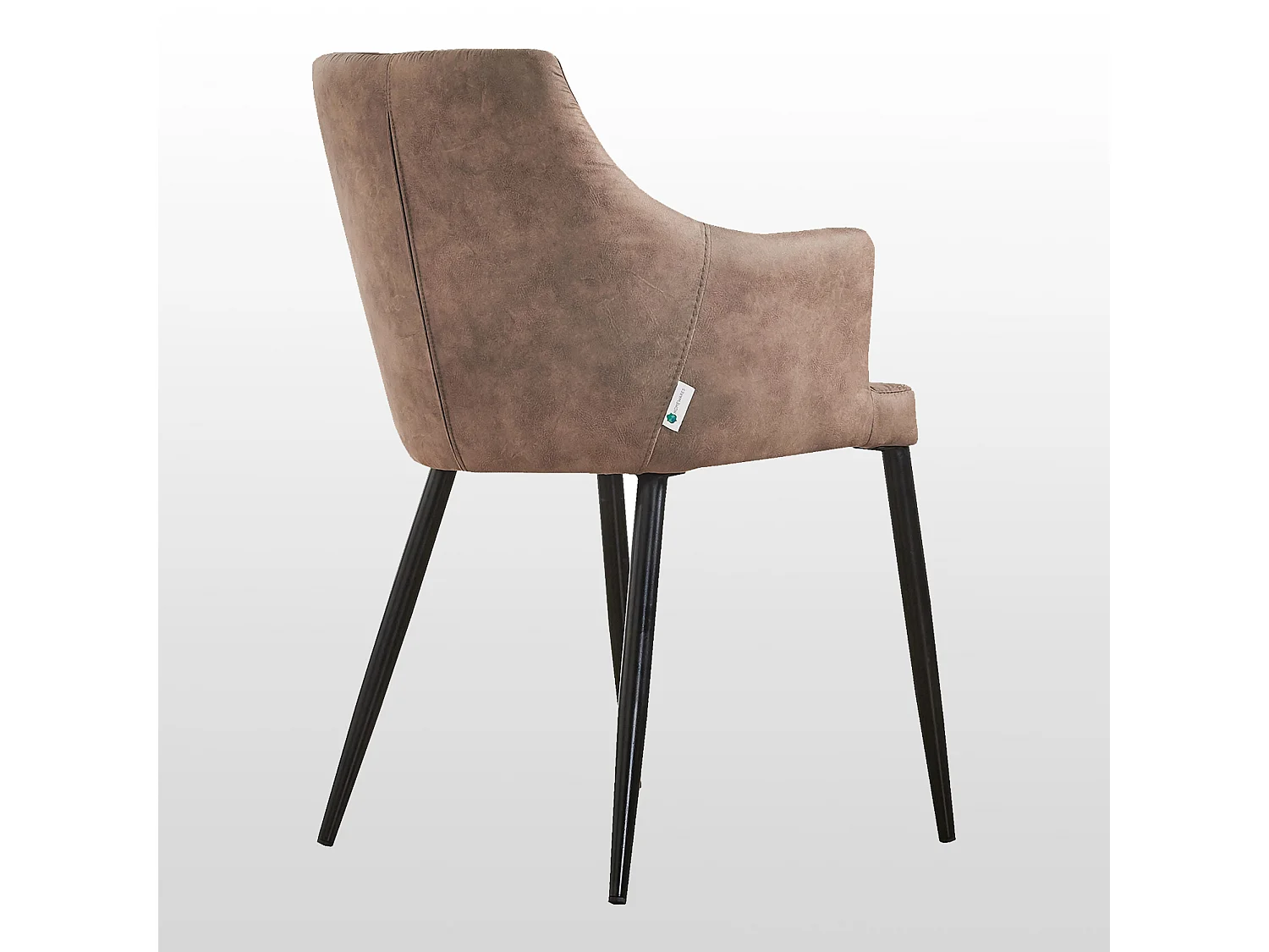 ZARAH - Lot de 2 Chaises Design en Simili Cuir - Rembourrée - Marron