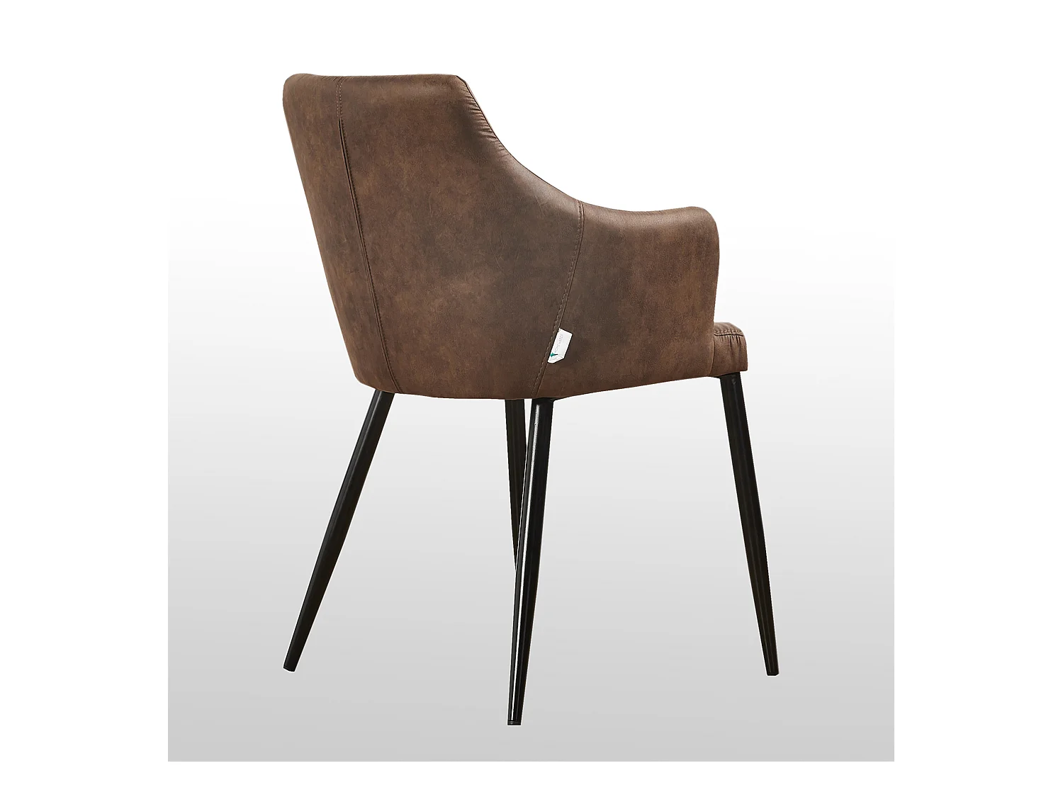 ZARAH - Lot de 4 Chaises Design en Simili Cuir - Rembourrée - Marron Chocolat