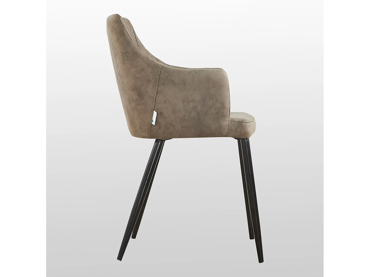 ZARAH - Lot de 4 Chaises Design en Simili Cuir - Rembourrée - Taupe