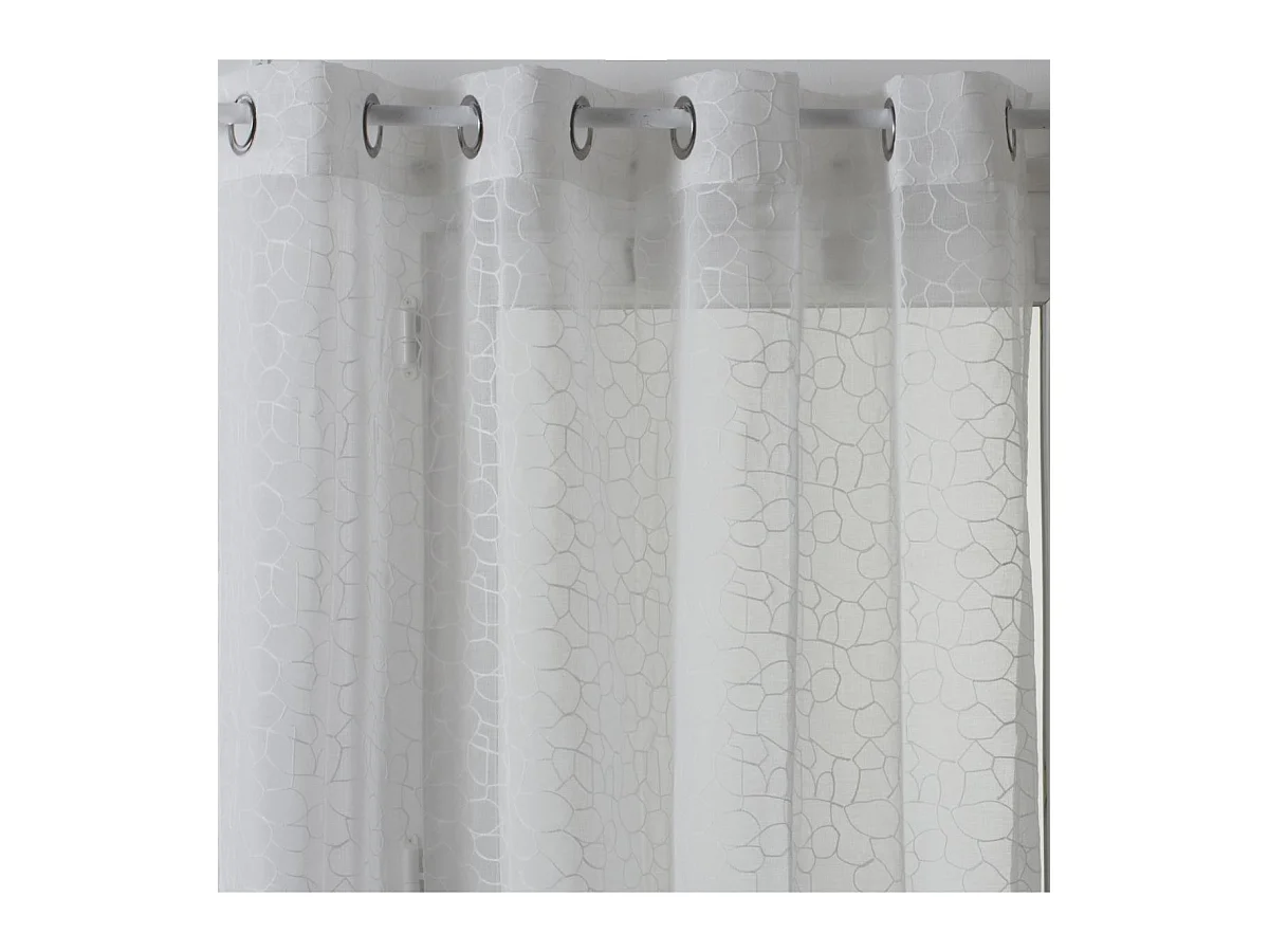 Voilage Blanc brodé 140 x 240 cm