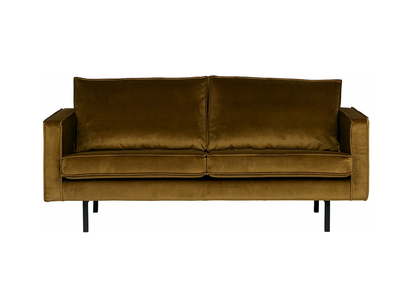 RODEO - Canapé 2 places en velours jaune miel