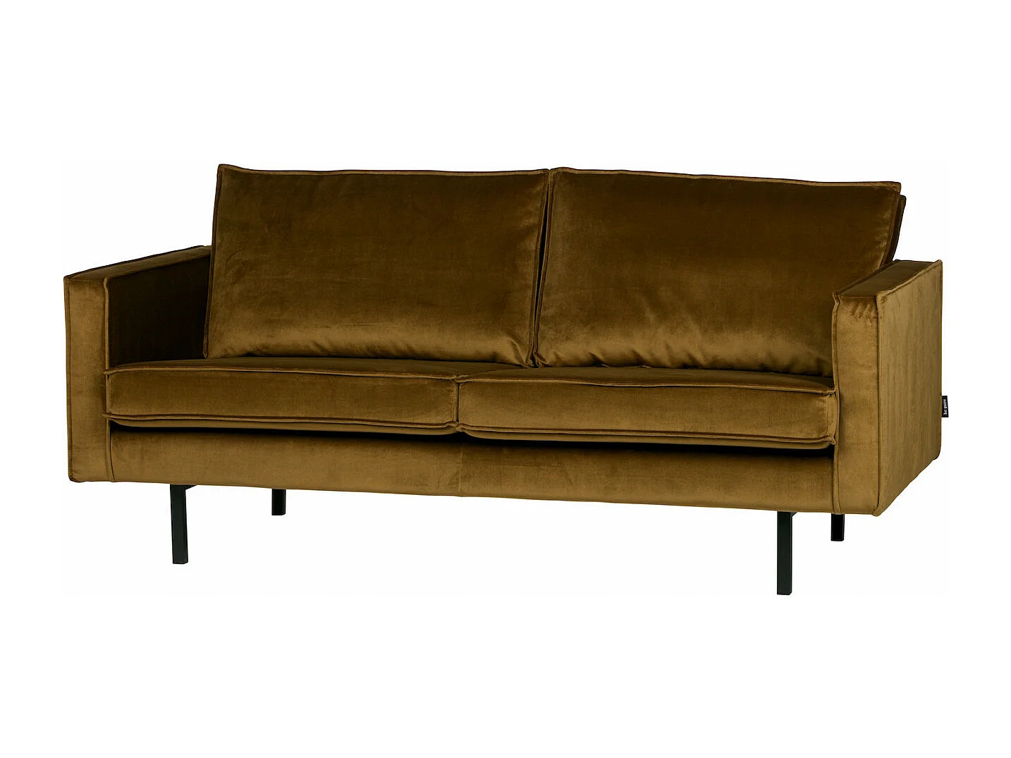 RODEO - Canapé 2 places en velours jaune miel