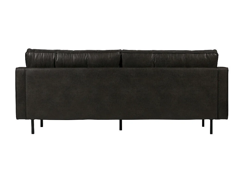 Bronco - Canapé 3 places vintage capitonné - Noir