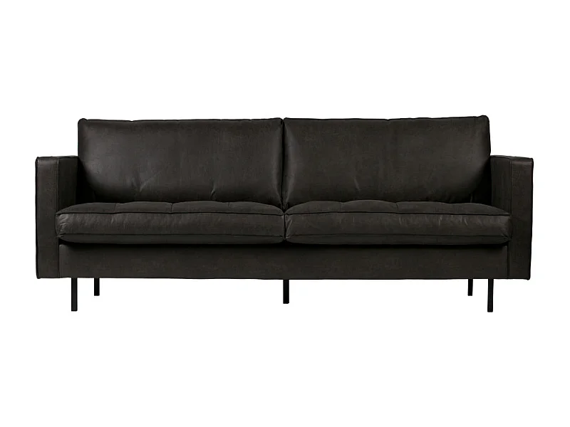 Bronco - Canapé 3 places vintage capitonné - Noir