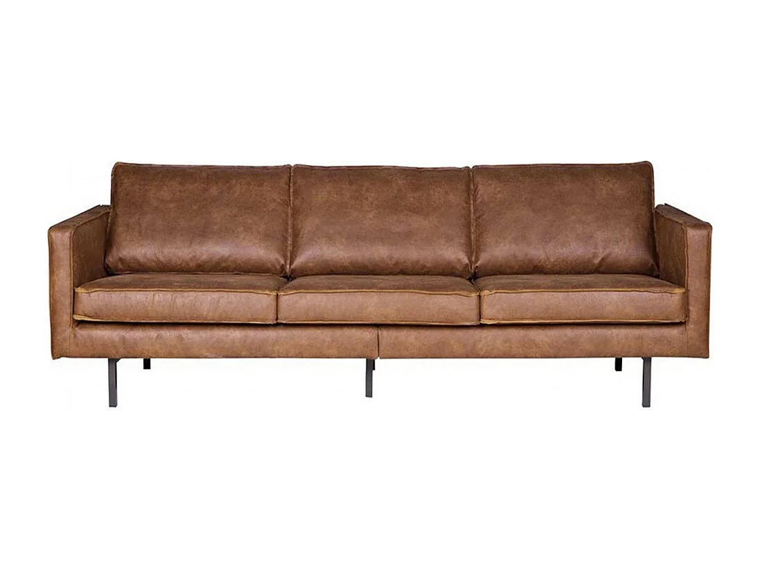 Bronco - Grand canapé 4 places vintage - Cognac