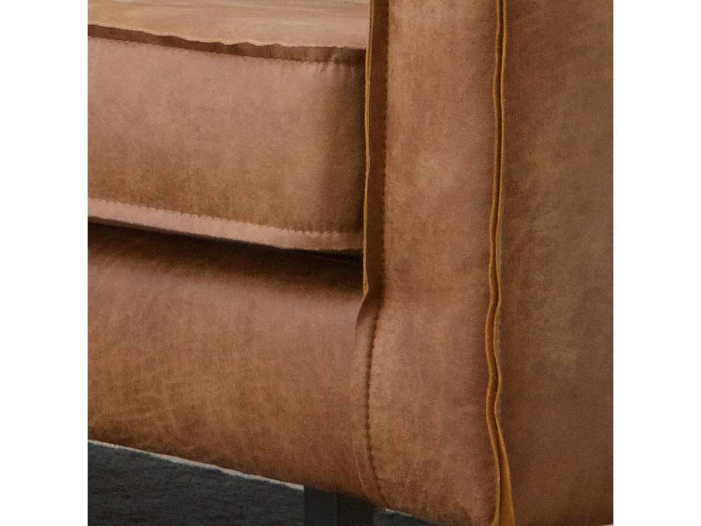 Bronco - Grand canapé 4 places vintage - Cognac