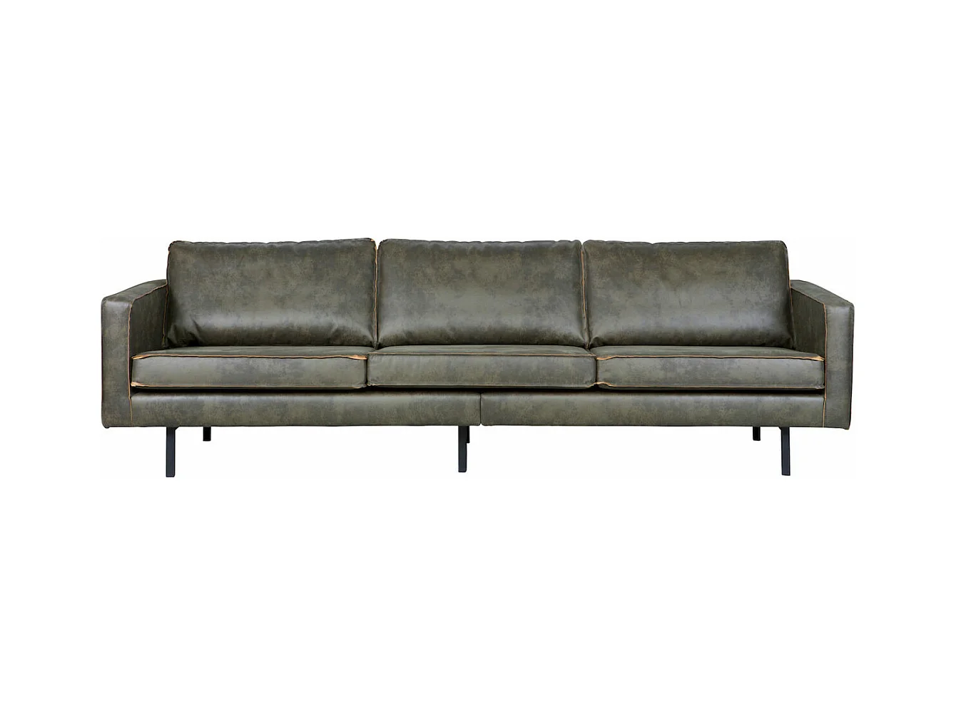 RODEO - Canapé 4 places en cuir recyclé kaki