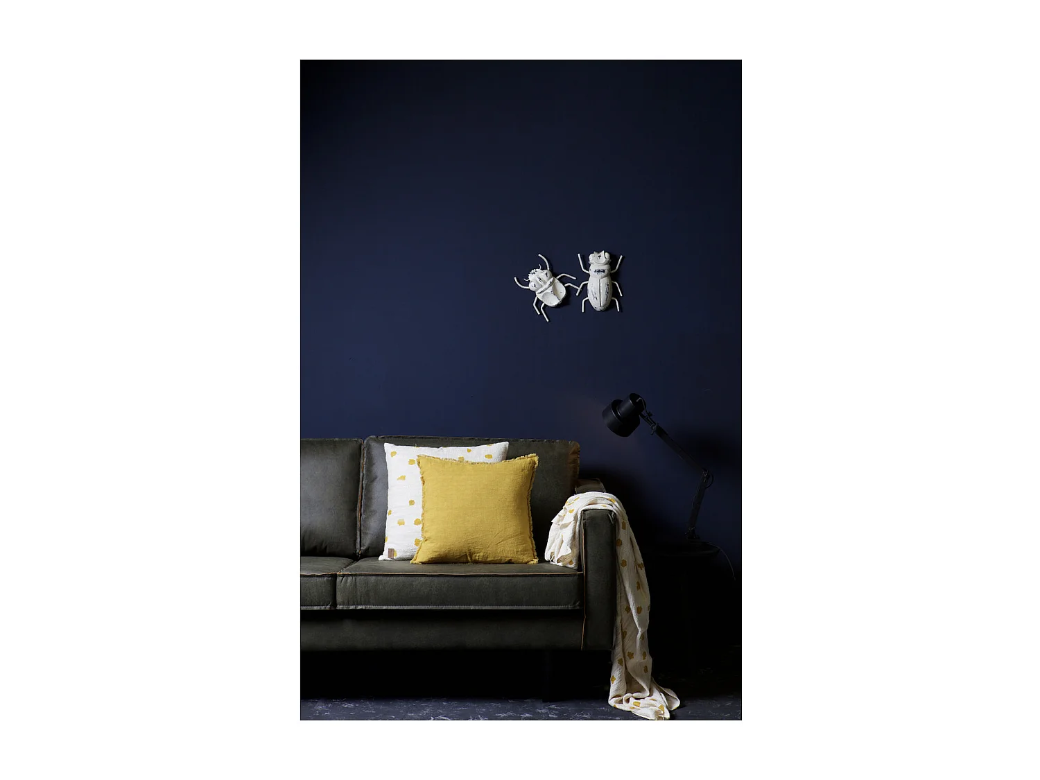 RODEO - Canapé 4 places en cuir recyclé kaki