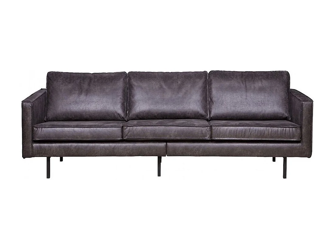 Bronco - Grand canapé 4 places vintage - Noir