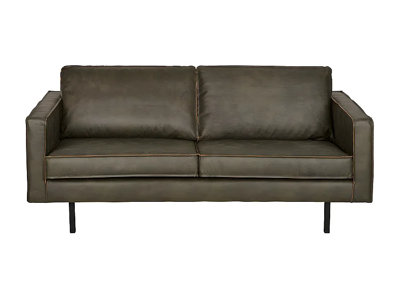 RODEO - Canapé 2 places en cuir recyclé vert kaki