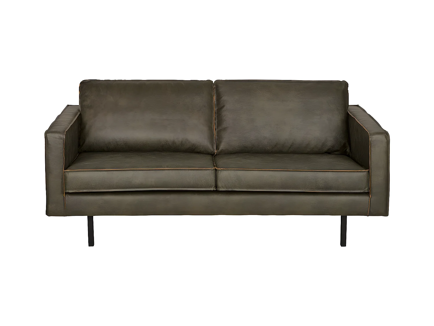 RODEO - Canapé 2 places en cuir recyclé vert kaki
